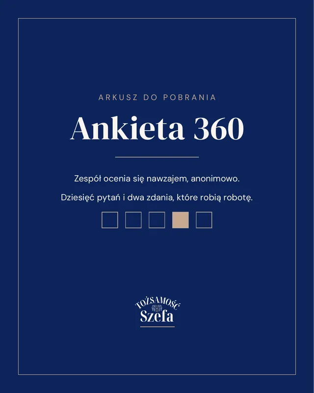 Okładka arkusza „Ankieta 360”